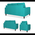 Chandler Decent 3+2+1 6 Seater Sofa Set (Aqua Blue)
