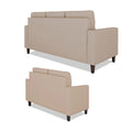 Adorn India Darcy 3+2 5 Seater Sofa Set (Beige) (3 Year Warranty)