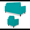 Darcy 3+1+1 5 Seater Sofa Set (Aqua Blue)