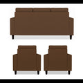 Darcy 3+1+1 5 Seater Sofa Set (Brown)
