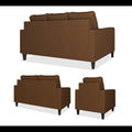 Chandler Decent 3+2+1 6 Seater Sofa Set (Brown)