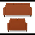 Darcy 3+2 5 Seater Sofa Set (Rust)