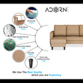 Chandler Plain L Shape 6 Seater Sofa Set Lhs (Beige)