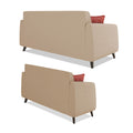 Adorn India Harlem 3+2 5 Seater Sofa Set (Beige) (3 Year Warranty)