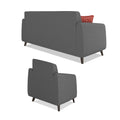 Adorn India Harlem 5 Seater 3-1-1 Sofa Set (Grey) (3 Year Warranty)