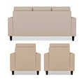 Adorn India Darcy 3+1+1 5 Seater Sofa Set (Beige) (3 Year Warranty)