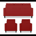 Darcy 3+1+1 5 Seater Sofa Set (Red)