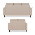 Adorn India Darcy 3+2 5 Seater Sofa Set (Beige) (3 Year Warranty)
