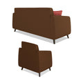 Adorn India Harlem 5 Seater 3-1-1 Sofa Set (Brown) (3 Year Warranty)