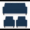 Darcy 3+1+1 5 Seater Sofa Set (Blue)