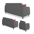 Harlem 6 Seater 3+2+1 Fabric Sofa Set (Grey)