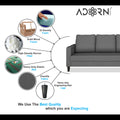 Chandler Decent 3+2+1 6 Seater Sofa Set (Grey)