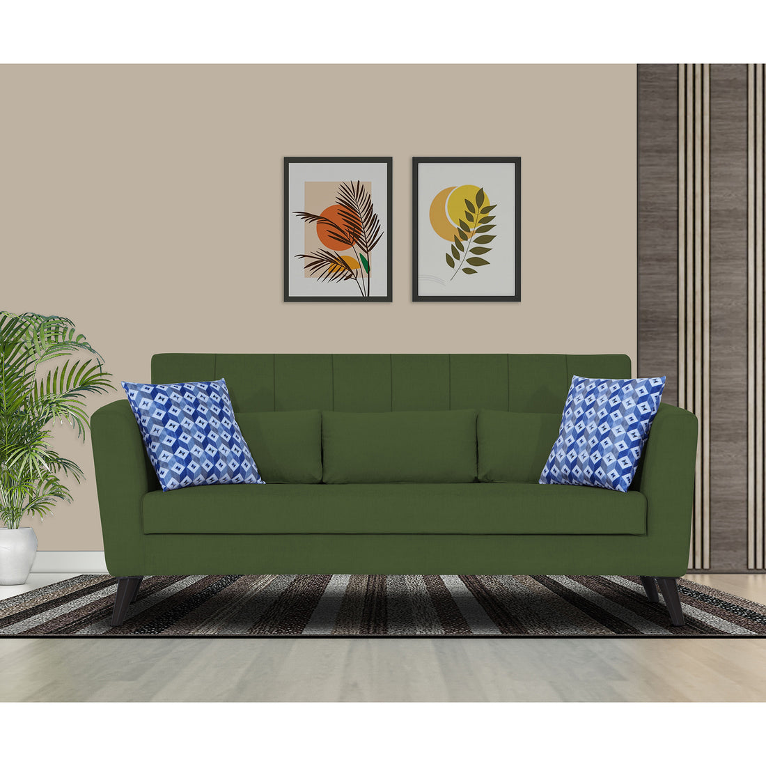 Daniel 3 Seater Sofa (Green)