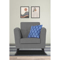 Adorn India Dannis 1 Seater Sofa (Grey) (3 Year Warranty)