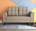 Adorn India Maddox Tufted 2 Seater Sofa (Beige) (3 Year Warranty)