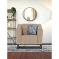 Adorn India Premium Laurel 1 Seater Sofa (Beige) (3 Year Warranty)