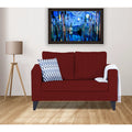 Adorn India Hallton Plain 2 Seater Sofa (Beige) (3 Year Warranty)