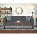 Adorn India Premium Laurel 3 Seater Sofa (Grey) (3 Year Warranty)