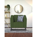 Adorn India Premium Laurel 1 Seater Sofa (Green) (3 Year Warranty)