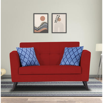 Adorn India Dannis 2 Seater Sofa (Red)