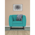 Adorn India Mason 1 Seater Sofa (Aqua Blue)