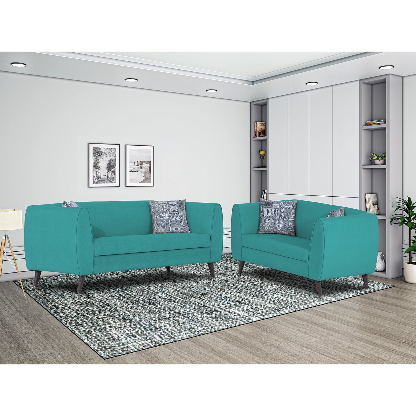 Adorn India Mason 3+2 5 Seater Sofa Set