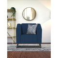 Adorn India Premium Laurel 1 Seater Sofa (Blue) (3 Year Warranty)