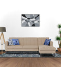 Adorn India Chilly L Shape 6 Seater Sofa Set RHS (Beige) (3 Year Warranty)