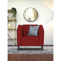 Adorn India Premium Laurel 1 Seater Sofa (Red) (3 Year Warranty)