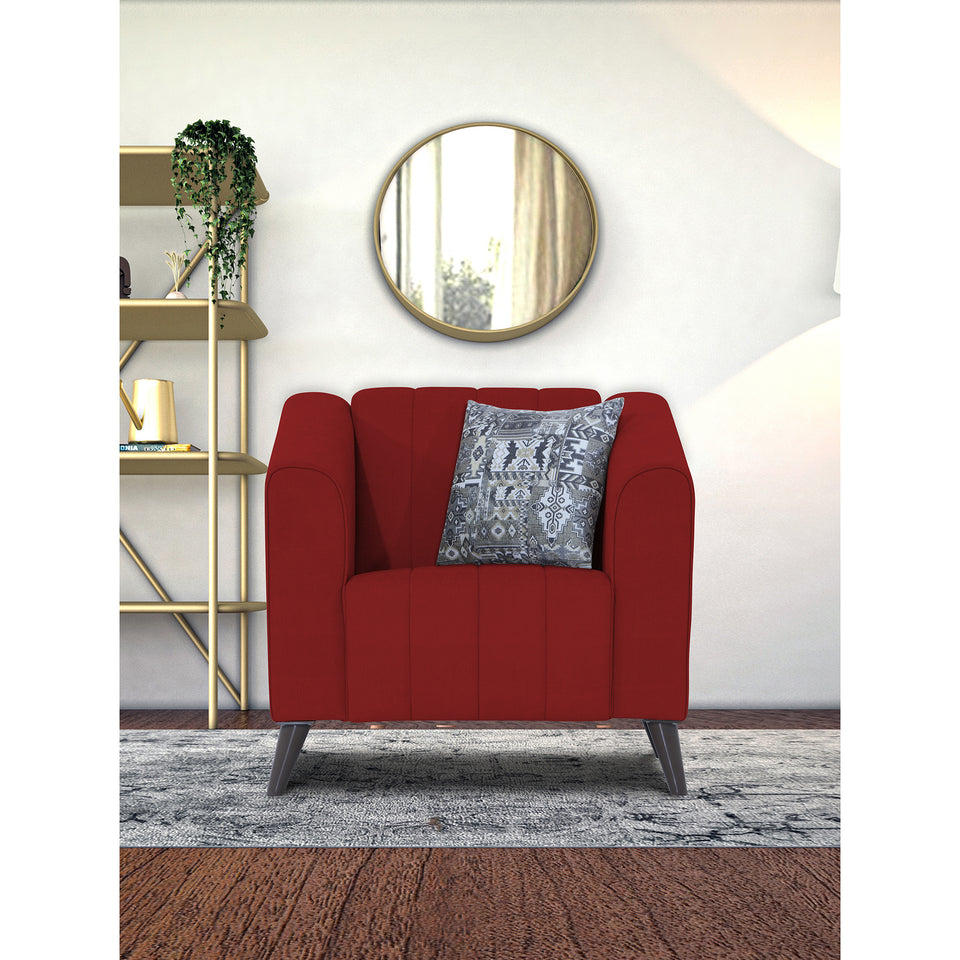 Premium Laurel 1 Seater Sofa (Red)