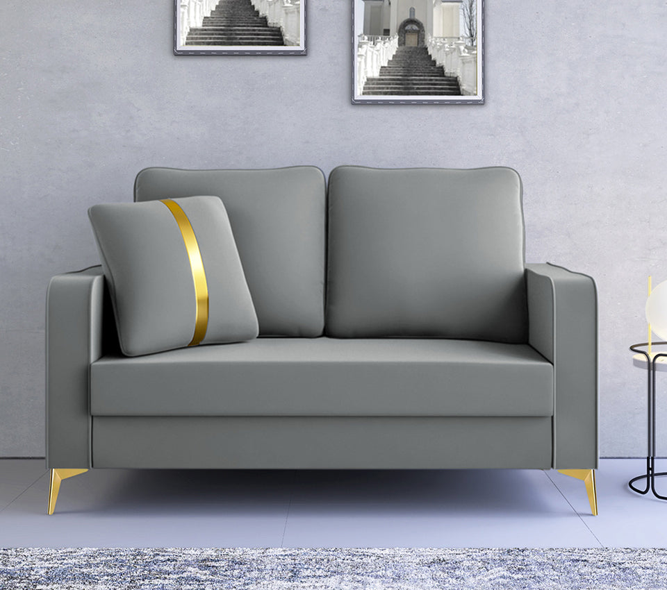 Premium Chandler - - 2 Seater Sofa Velvet Suede Fabric - Grey