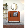 Adorn India Premium Laurel 1 Seater Sofa (Rust) (3 Year Warranty)