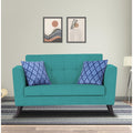 Adorn India Dannis 2 Seater Sofa (Aqua Blue) (3 Year Warranty)