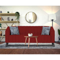 Adorn India Premium Laurel 3 Seater Sofa (Red) (3 Year Warranty)