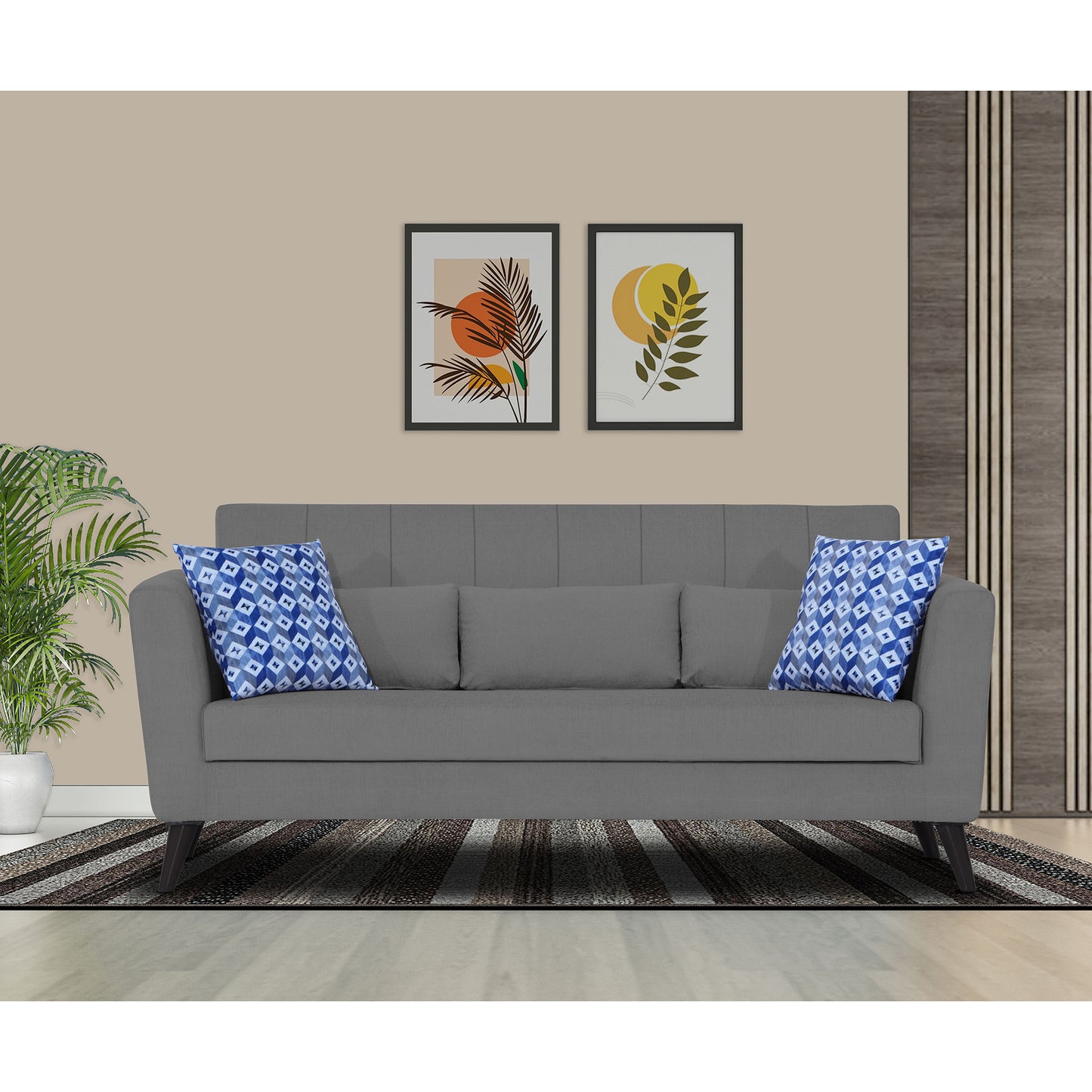 Adorn India Daniel 3 Seater Sofa