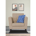 Adorn India Dannis 1 Seater Sofa (Beige) (3 Year Warranty)