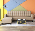 Adorn India Maddox Tufted L Shape 6 Seater Sofa Set Lhs (Beige) (3 Year Warranty)