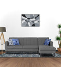 Adorn India Chilly L Shape 6 Seater Sofa Set RHS (Grey) (3 Year Warranty)