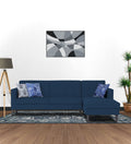 Adorn India Chilly L Shape 6 Seater Sofa Set RHS (Blue) (3 Year Warranty)
