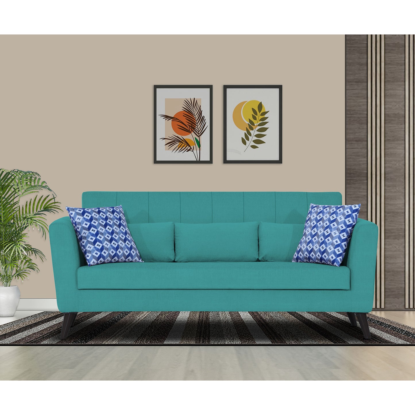 Adorn India Daniel 3 Seater Sofa