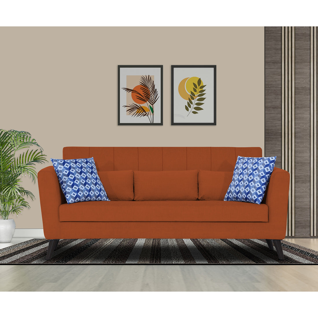 Daniel 3 Seater Sofa (Rust)