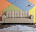 Adorn India Maddox Tufted 3 Seater Sofa (Beige) (3 Year Warranty)