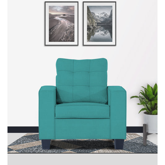 Adorn India Raptor 1 Seater Sofa (Aqua Blue)