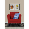 Adorn India Daniel 1 Seater Sofa (Red) (3 Year Warranty)