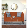 Adorn India Premium Laurel 2 Seater Sofa (Rust) (3 Year Warranty)