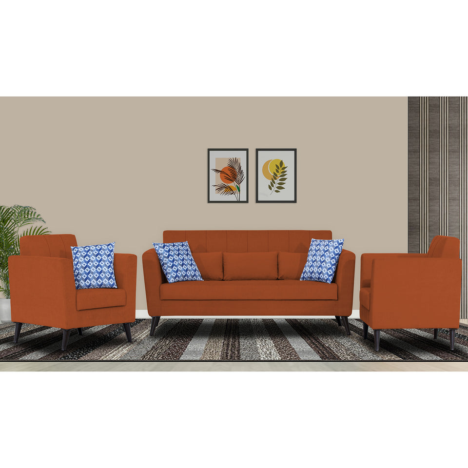 Daniel 3+1+1 5 Seater Sofa Set (Rust)