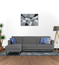 Adorn India Chilly L Shape 6 Seater Sofa Set LHS (Grey) (3 Year Warranty)