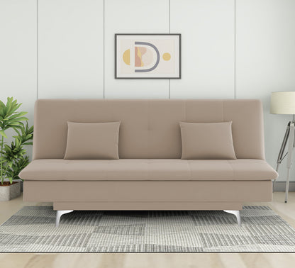 Adorn India New Aspen 3 Seater Sofa Cum Bed 4X6 (Light Beige)