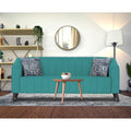 Adorn India Premium Laurel 3 Seater Sofa (Aqua Blue) Adorn India Premium Laurel 3 Seater Sofa (Aqua Blue) (3 Year Warranty)