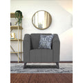 Adorn India Premium Laurel 1 Seater Sofa (Grey) (3 Year Warranty)